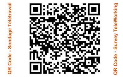 Sondage télétravail – QR code et lien